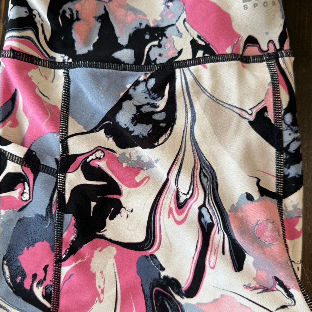 DKNY SPORT LOT of 3 patterned leggings 7/8 ankle length size XL X-Large - Picture 8 of 11